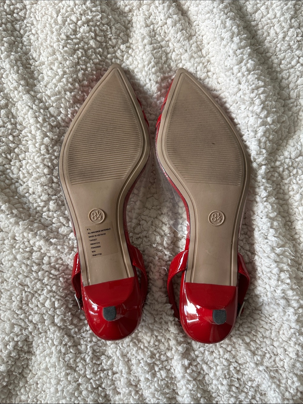 A New Day Red Pointed-Toe Heart Slingback Flats - Picture 3 of 3